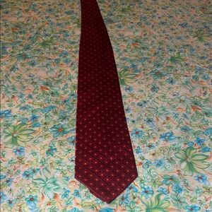 Stafford Deep Red silk Geometric Tie (os)